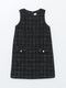 Crew Neck Girls' Tweed Dress